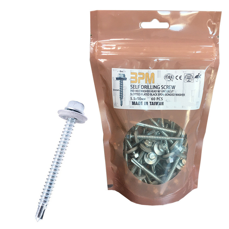 پیچ شیروانی سرمته مدل BPM12-50 بسته 60 عددی