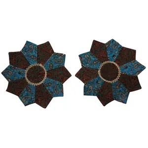 ست 2 تکه رومیزی ترمه مدل ستاره کد TRSETASA7