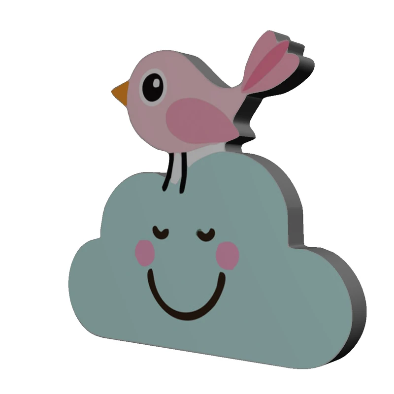 مگنت طرح ابر و پرنده کد 651