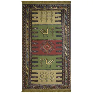 گلیم دستبافت دو متری کد 981238