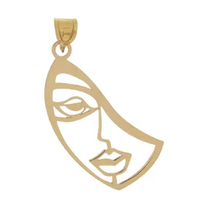 آویز گردنبند زنانه طرح چهره زن کد E22