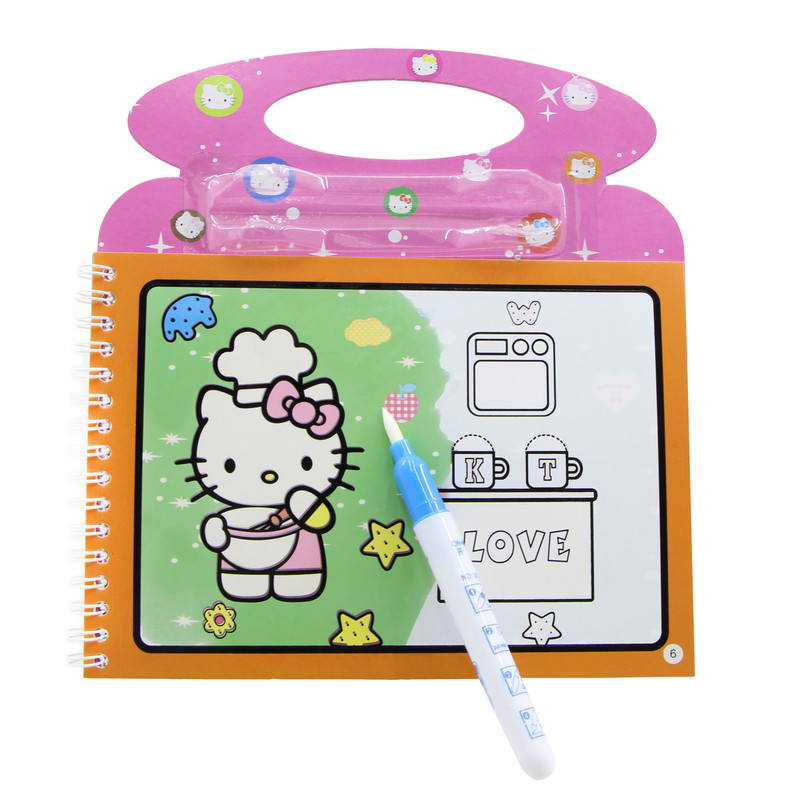 دفتر رنگ آمیزی مدل 01-kitty به همراه قلم