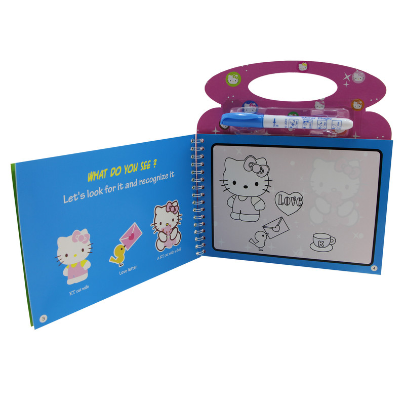 دفتر رنگ آمیزی مدل 01-kitty به همراه قلم