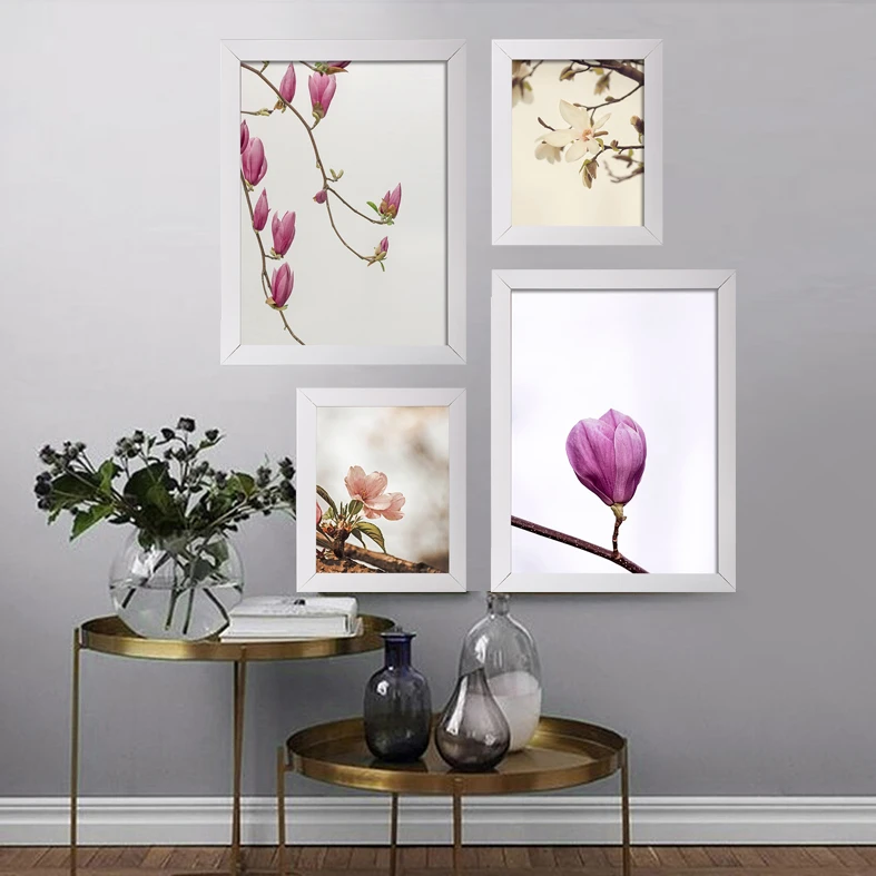 تابلو طرح گلهای بهاری مدل skw007 مجموعه 4 عددی