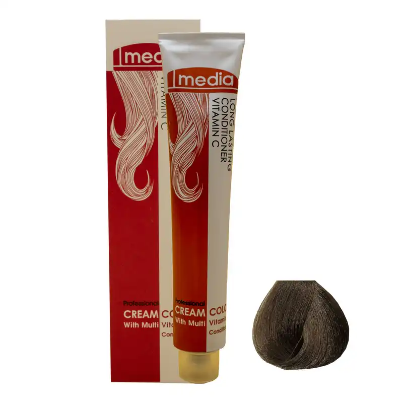 رنگ مو مدیا سری فندقی شماره 5.65 حجم 100 میلی لیتر رنگ قهوه ای فندقی روشن