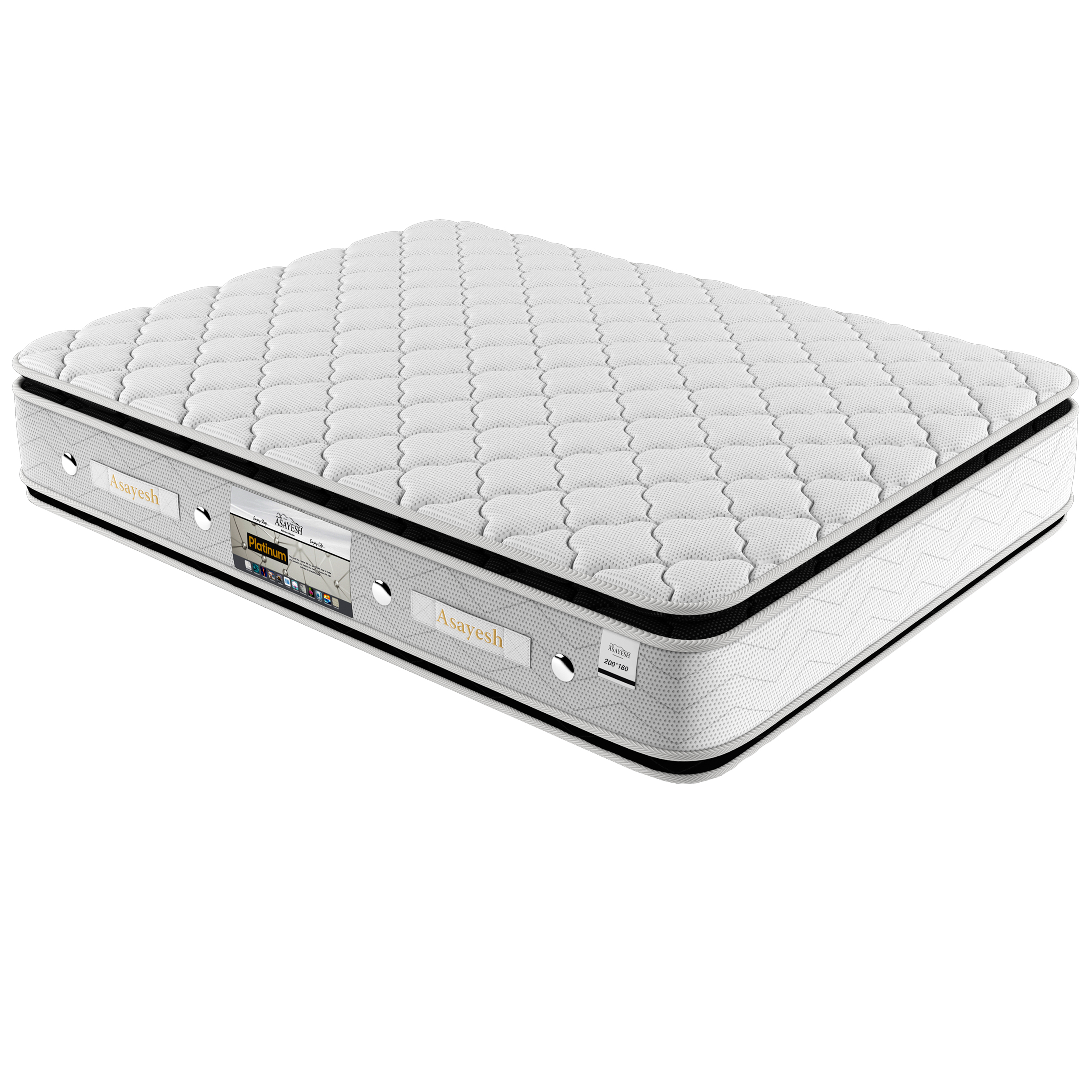 تشک آسایش مدل پلاتینیوم دو نفره سایز 160x200 سانتی‌متر