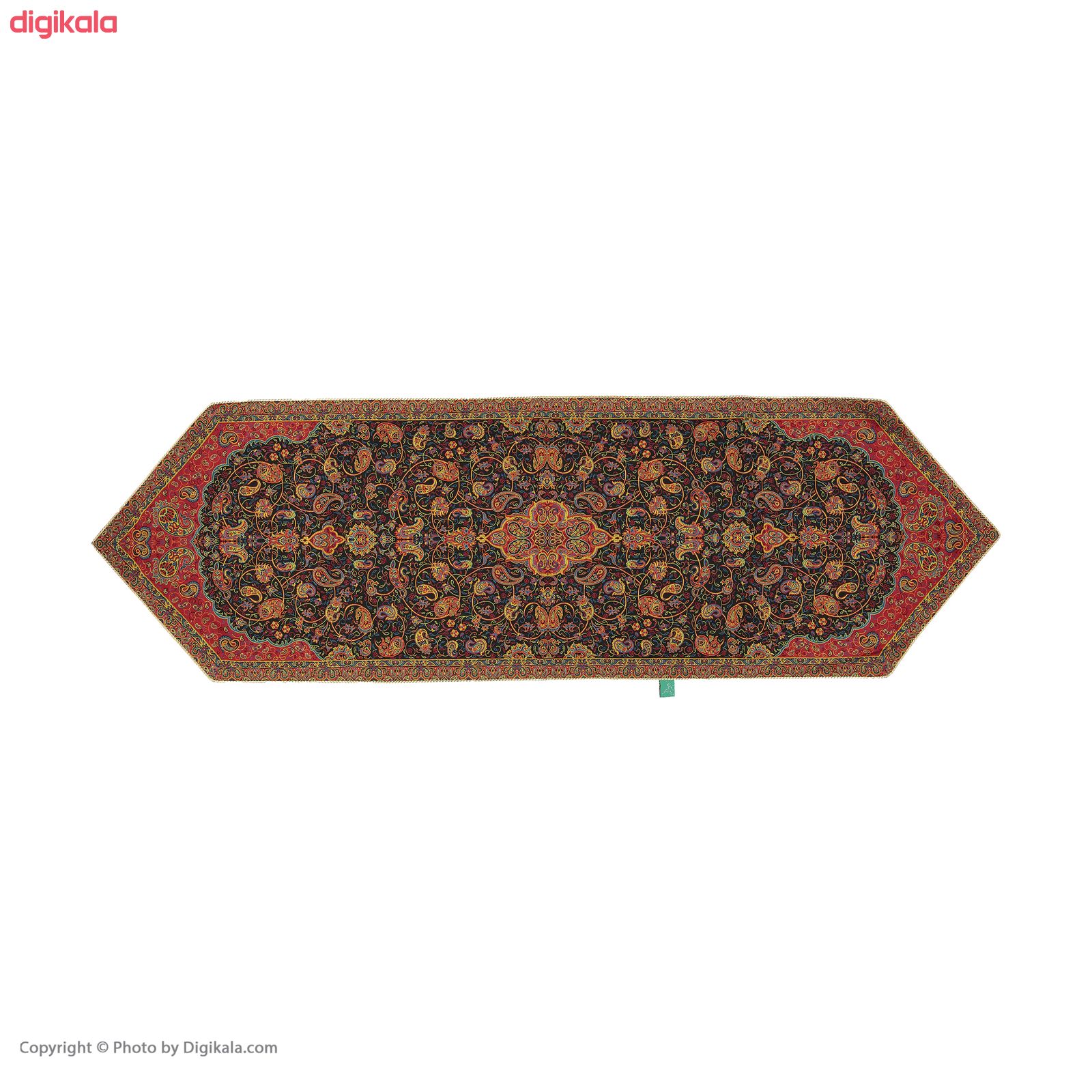 ست 5 تکه رومیزی ترمه ابریشمی طرح شاه عباسی مدل L28 main 1 6