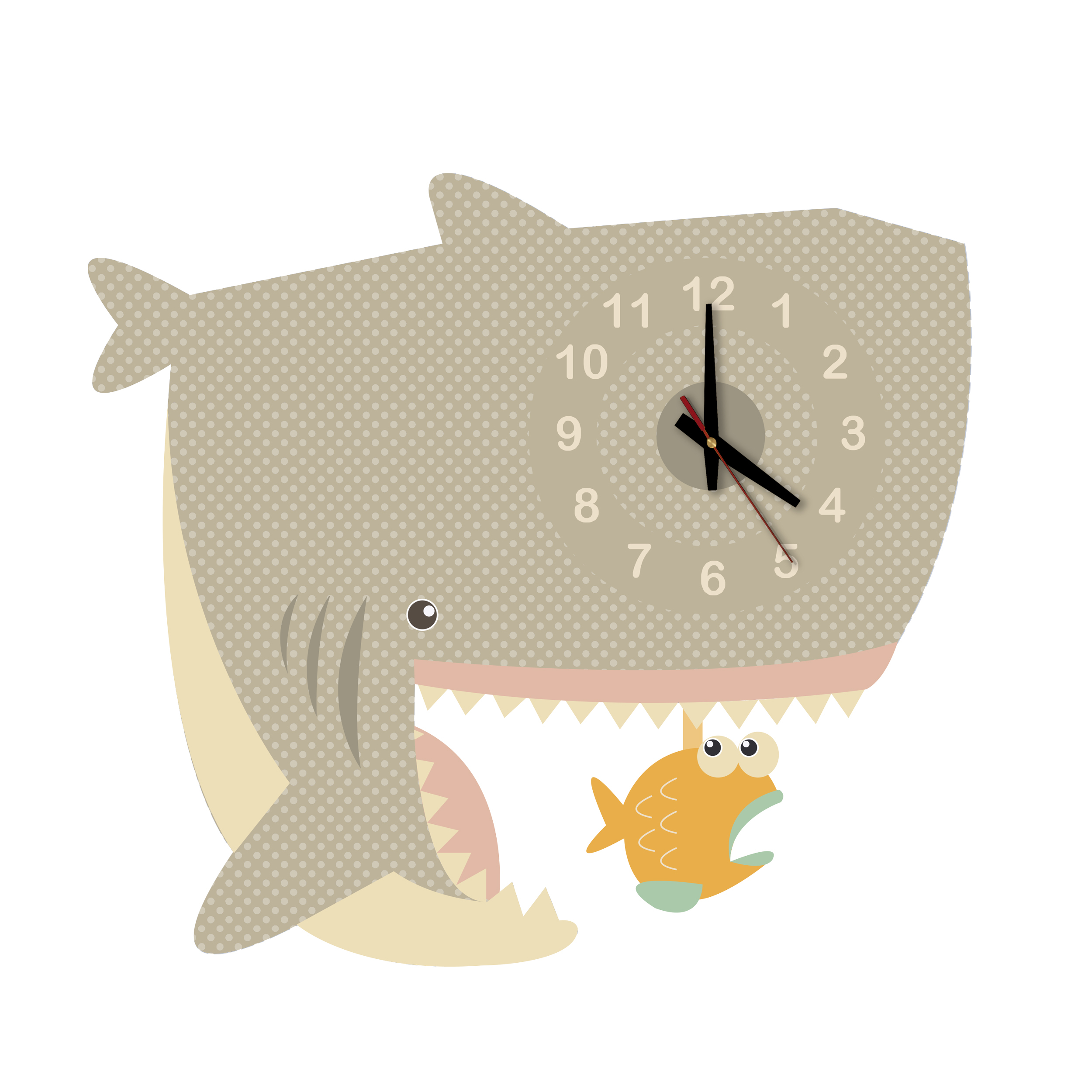 ساعت دیواری کودک مدل shark