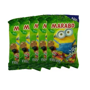 پاستیل لقمه ای شکری میوه ای مخلوط مارابو - 50 گرم بسته 5 عددی