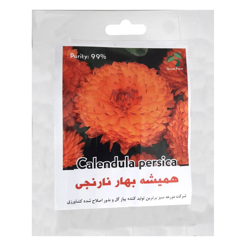 بذر گل همیشه بهار نارنجی گرین فارم کد 003