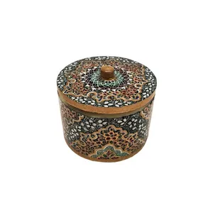 جعبه جواهرات استخوانی طرح تذهیب کد B 237