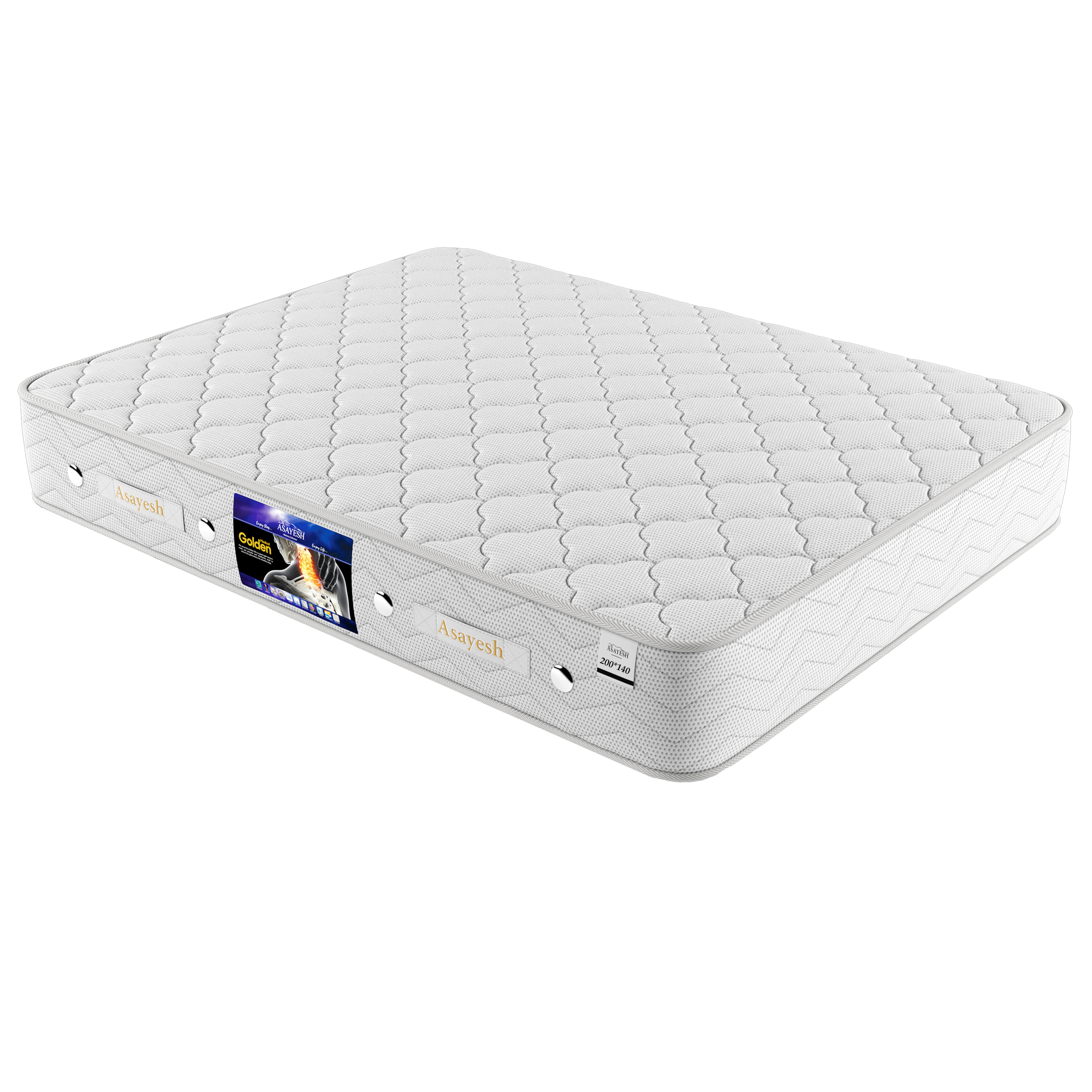 تشک طبی آسایش مدل گلدن دو نفره سایز 140x200 سانتی‌متر