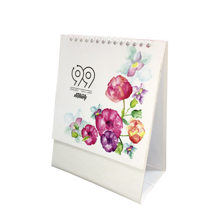  تقویم رومیزی سال 1399 طرح گل کد 80