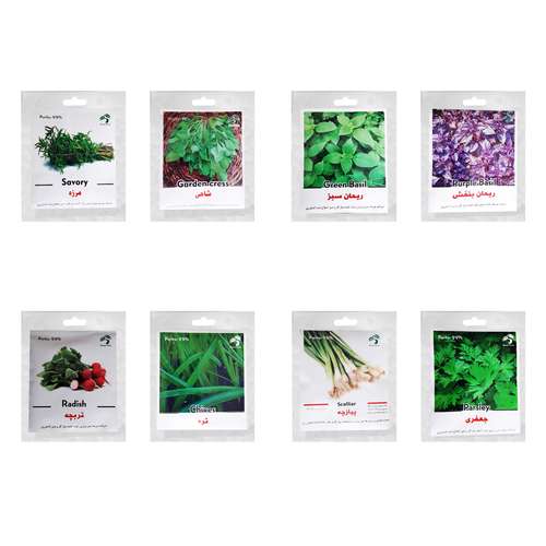 بذر سبزی خوراکی گرین فارم کد 08 مجموعه 8 عددی