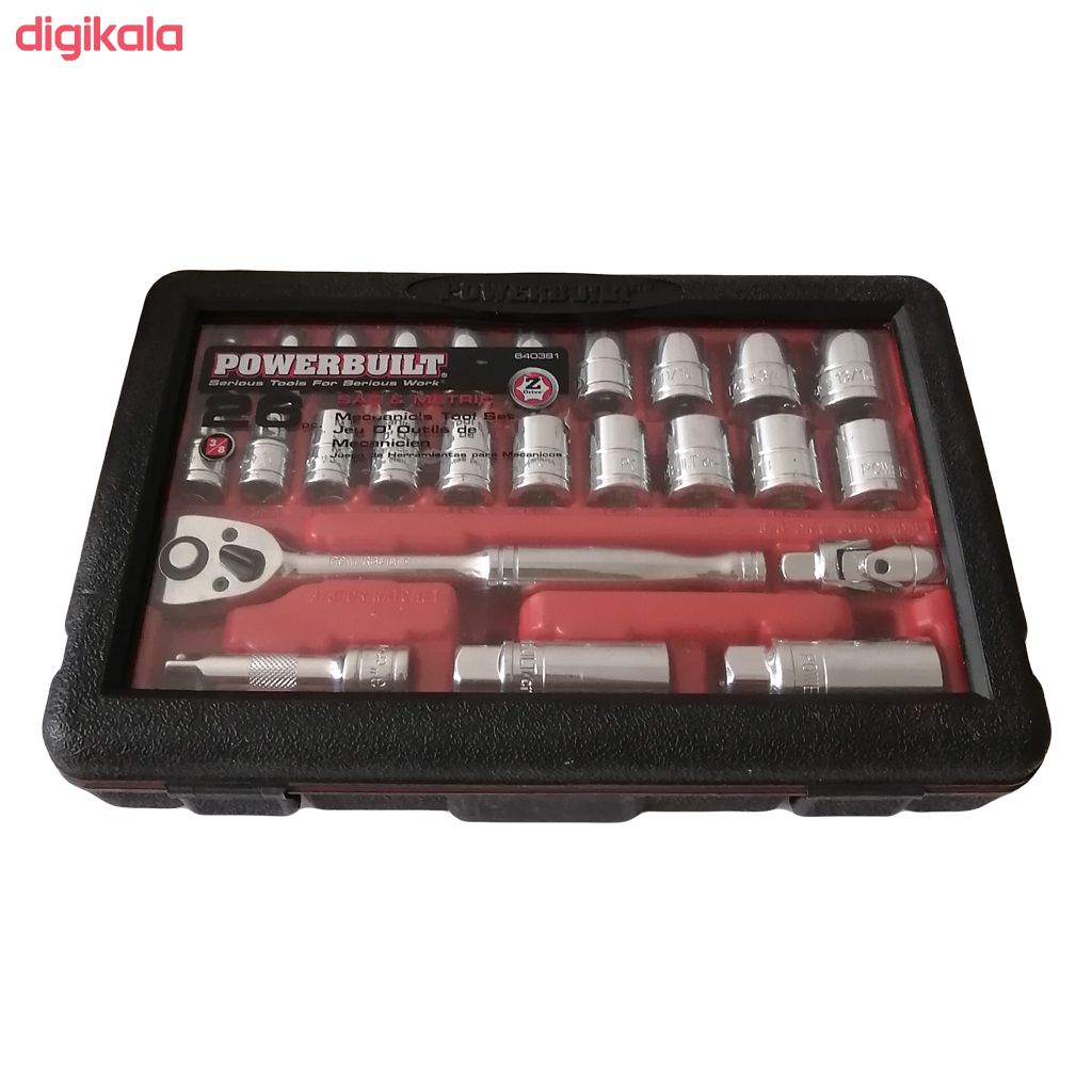 مجموعه 26 عددی آچار و سری بکس پاوربیلت کد 640381 main 1 2