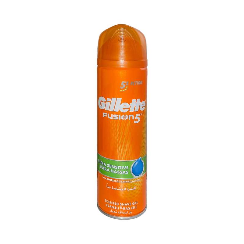 ژل اصلاح مردانه ژیلت سری Fusion مدل Ultra Hassas حجم 200 میلی لیتر