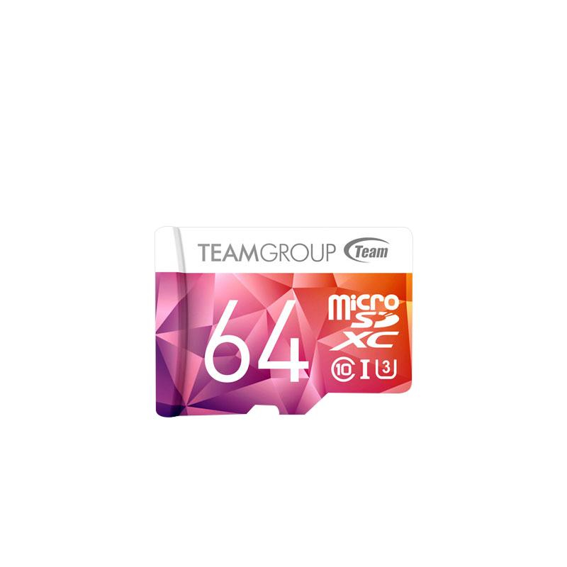 کارت حافظه microSDXC تیم گروپ مدل 7COLOR کلاس 10 استاندارد UHS-I U3 سرعت 90MBps ظرفیت 64 گیگابایت