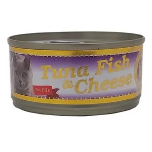 کنسرو غذای گربه کد Tuna-Fish_VB وزن 80 گرم