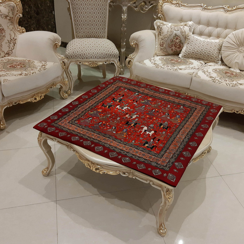 رومیزی طرح بزم بهرام کد KN-RBaz100ُSQ