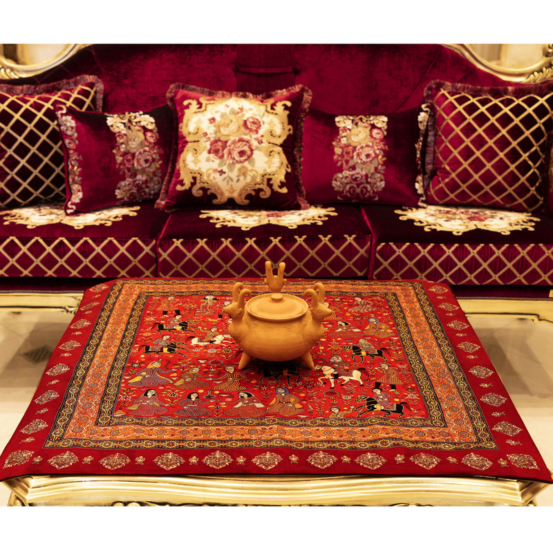 رومیزی طرح بزم بهرام کد KN-RBaz100ُSQ