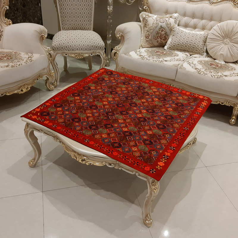 رومیزی طرح قشقایی کد KN-RGHash100SQ