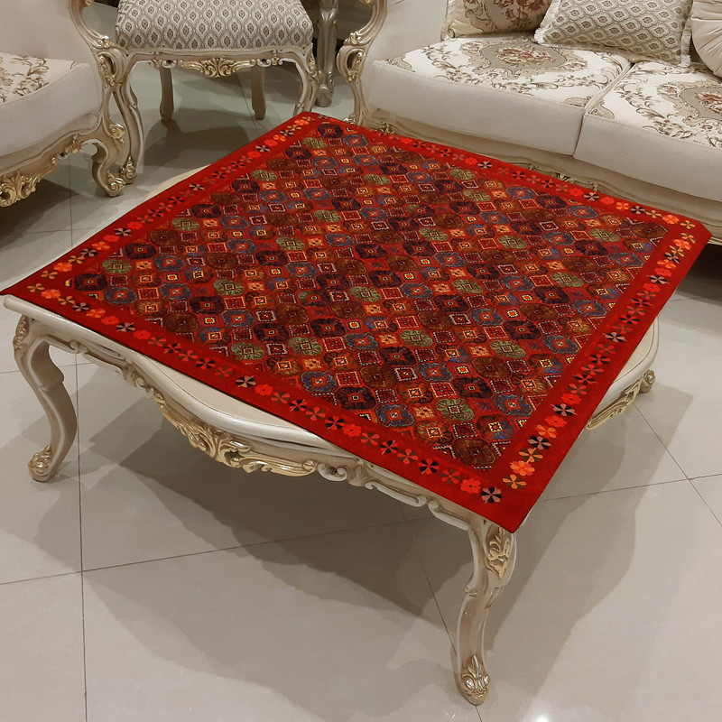 رومیزی طرح قشقایی کد KN-RGHash100SQ