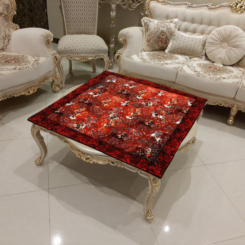 رومیزی طرح شکارگاه کد KN-RShek100SQ