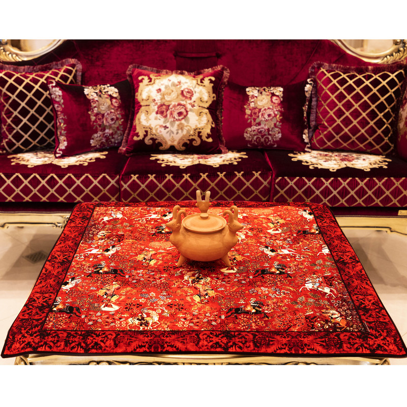 رومیزی طرح شکارگاه کد KN-RShek100SQ