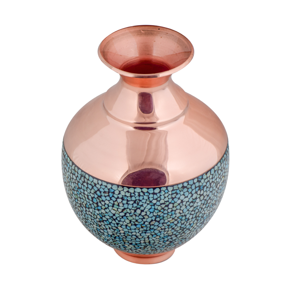 گلدان فیروزه کوبی آقاجانی مدل F176