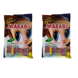 پاستیل لوله ای با طعم میوه مخلوط مارابو - 120 گرم بسته 2 عددی