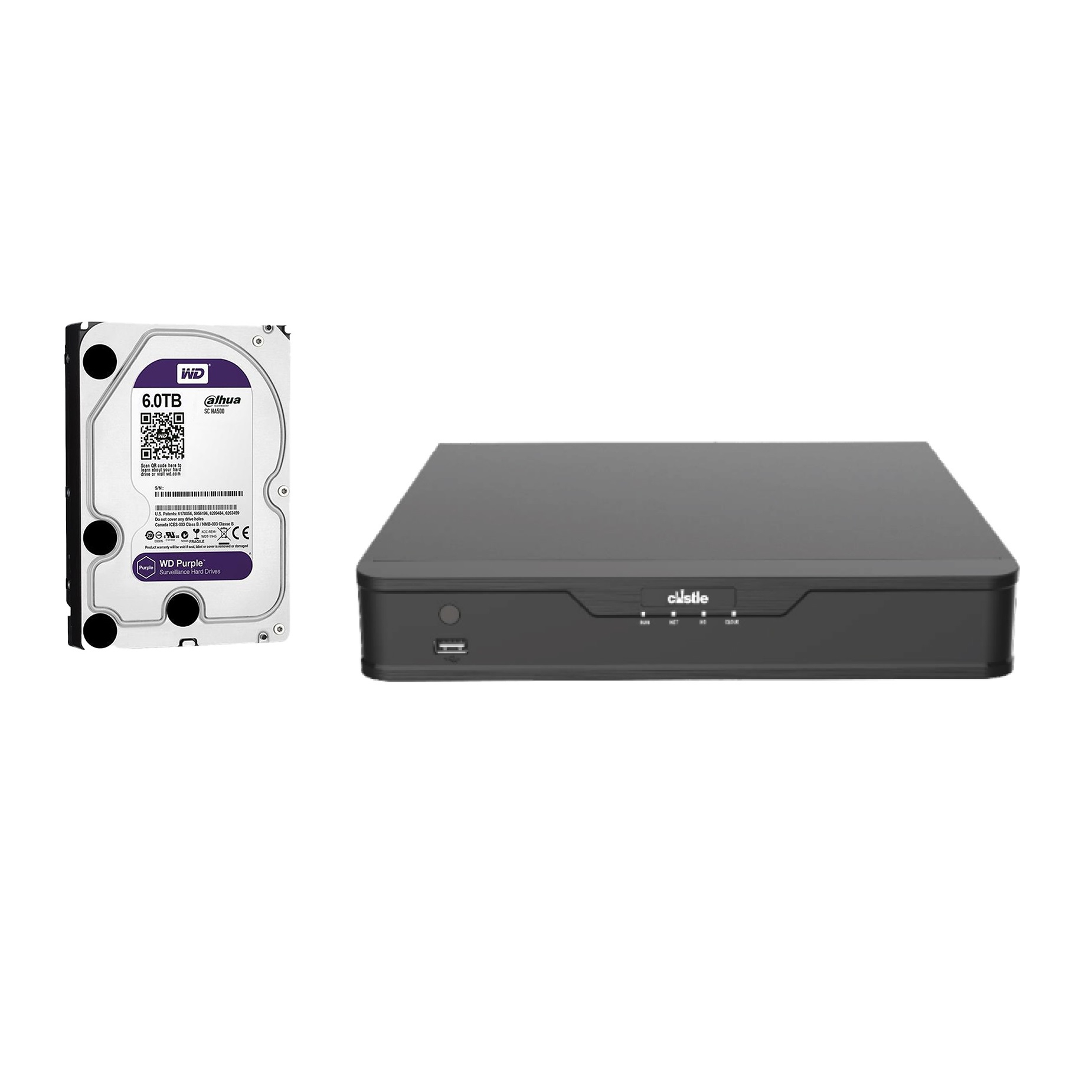 ضبط کننده ویدئویی تحت شبکه کستل مدل NVR301-08B به همراه هارد6 ترابایت