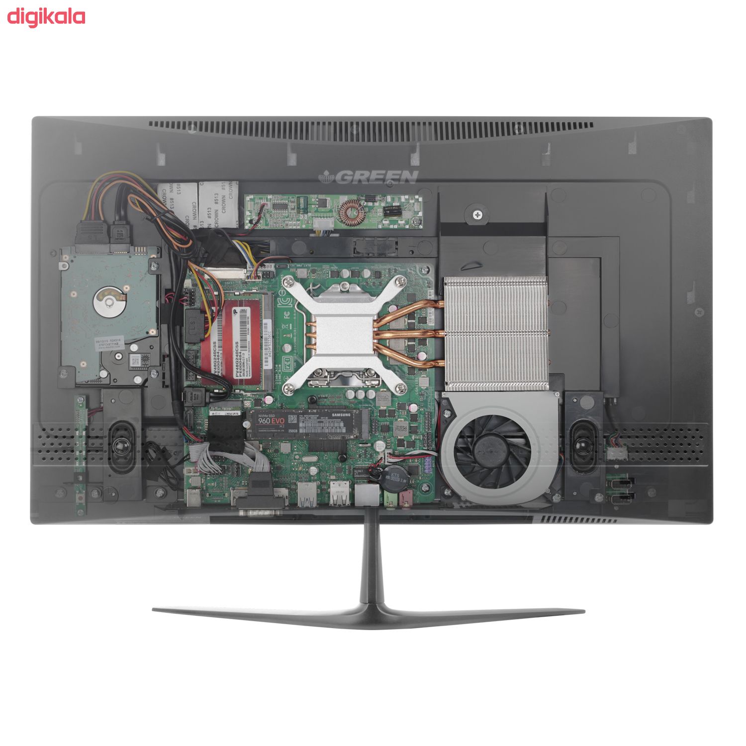 کامپیوتر همه کاره 21.5 اینچی گرین مدل GPiO220-H310T-B main 1 15