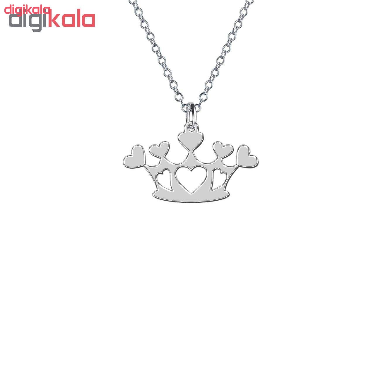 گردنبند زنانه طرح تاج کد e228 main 1 1