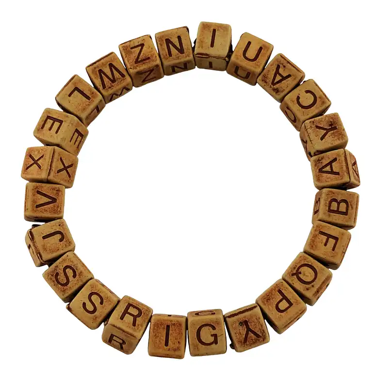 دستبند گالری عزیزی طرح حروف مدل gz98822