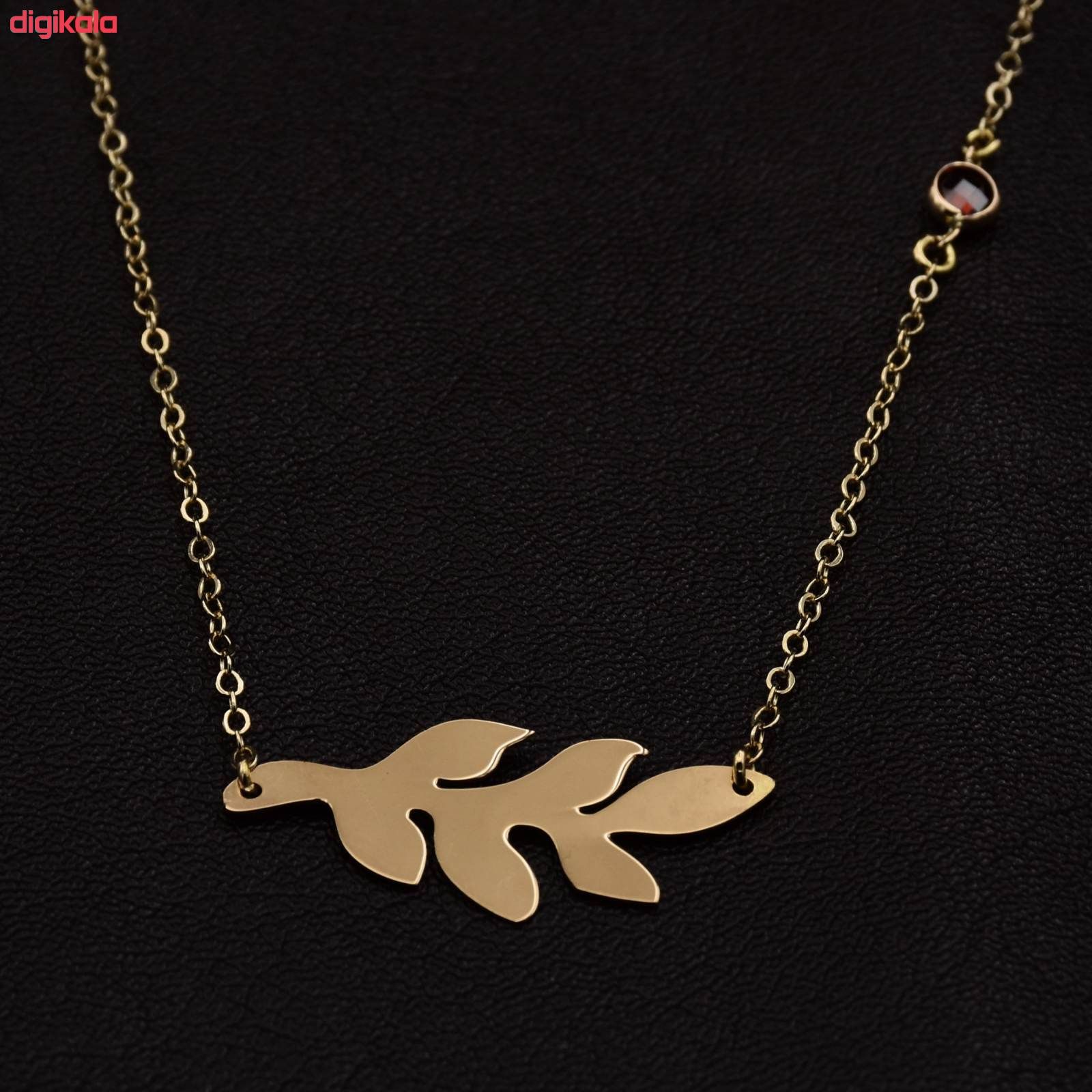 گردنبند زنانه طرح برگ کد E100 main 1 1