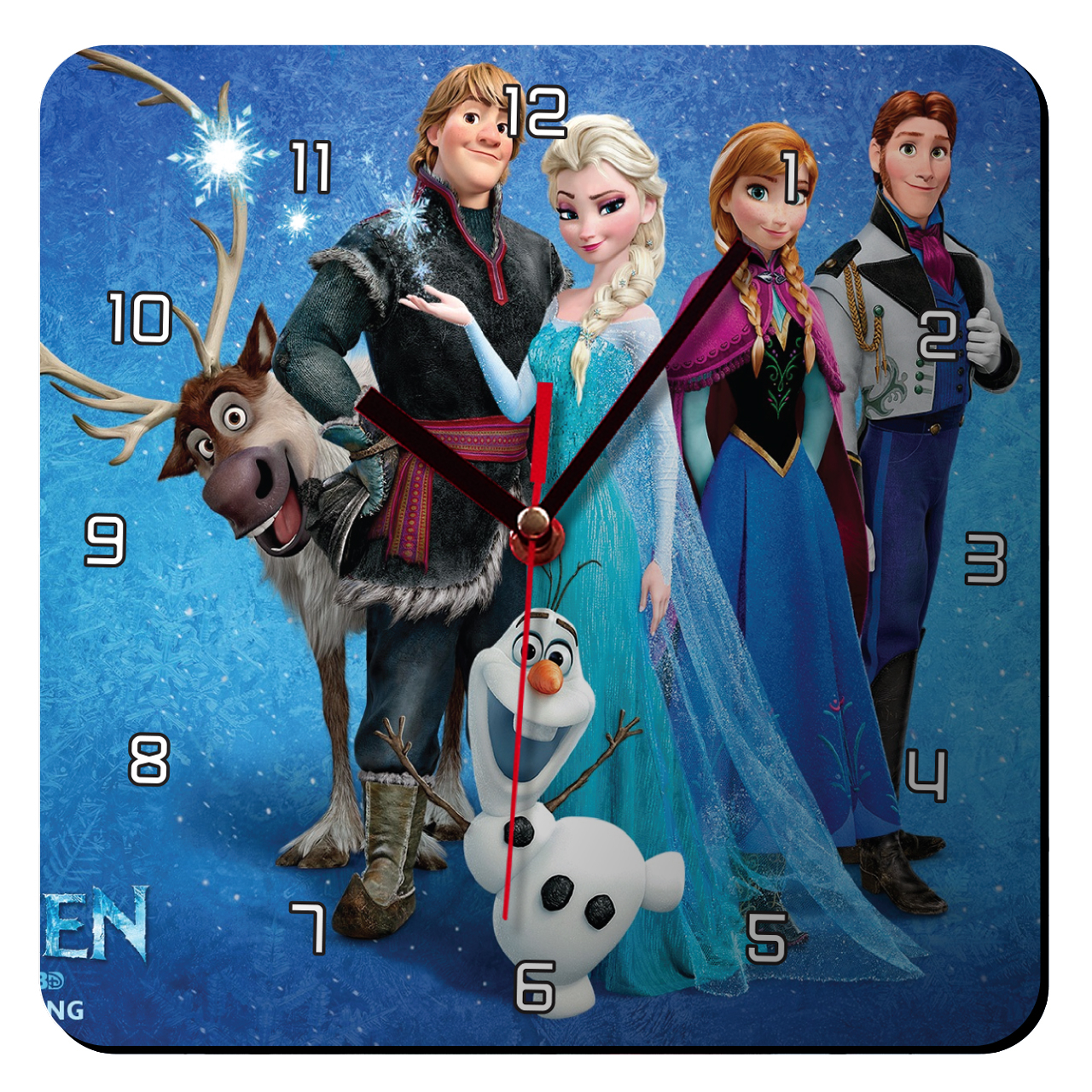 ساعت دیواری ژیوار طرح  کارتون فروزن2