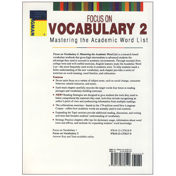 کتاب focus on vocabulary اثر Diane Schmitt and Norbert Schmitt انتشارات زبان مهر 2 جلدی