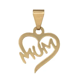 آویز گردنبند زنانه طرح قلب و MUM کد D30