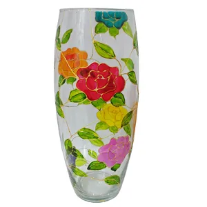 گلدان شیشه ای طرح گل کد 06