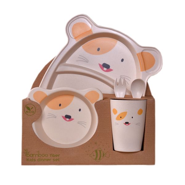 ظرف غذا 5تکه کودک مدل موش موشک