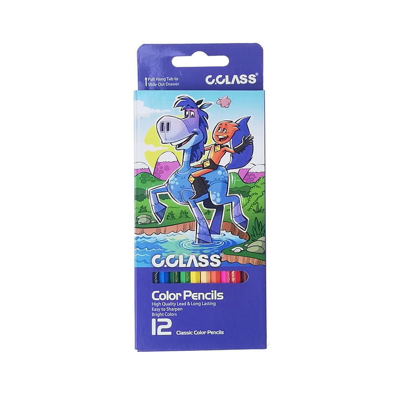مداد رنگی 12 رنگ سی.کلاس مدل اسب کد 1243