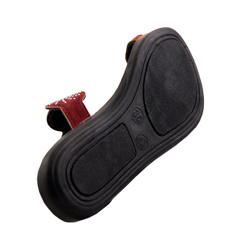 دمپایی لاانگشتی زنانه مدل آتوسا کد 108 رنگ زرشکی