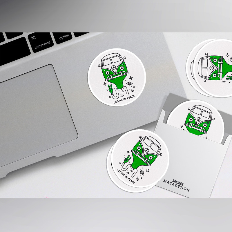 استیکر لپ تاپ ماسا دیزاین طرح فولکسواگن مدل STK878