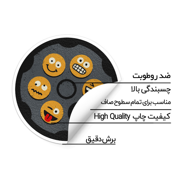 استیکر لپ تاپ ماسا دیزاین طرح ایموجی مدل STK886