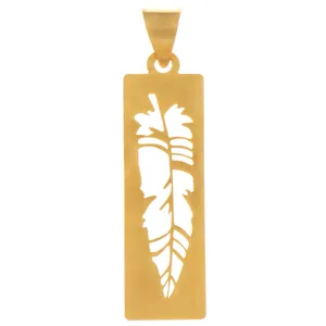 آویز گردنبند زنانه طرح پر کد D32