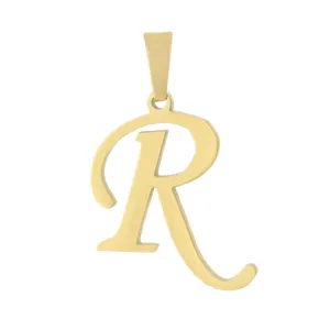 آویز گردنبند زنانه طرح R کد D34