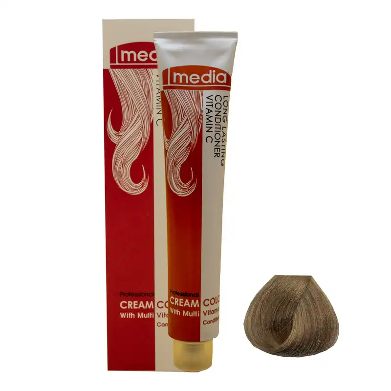 رنگ مو مدیا سری نسکافه ای شماره 8.7 حجم 100 میلی لیتر رنگ بلوند نسکافه ای روشن