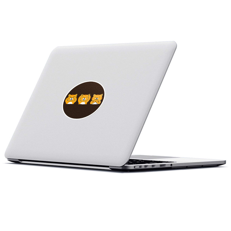 استیکر لپ تاپ ماسا دیزاین طرح سه گربه مدل STK899