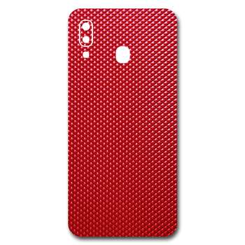 برچسب پوششی مدل red Ribbed مناسب برای گوشی موبایل سامسونگ galaxy A20
