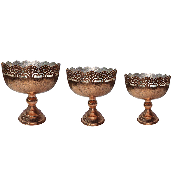 میوه خوری مسی مدل آسمان کد fh23 مجموعه ۳ عددی